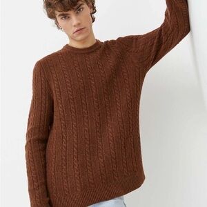 Camel marled Abercrombie sweater